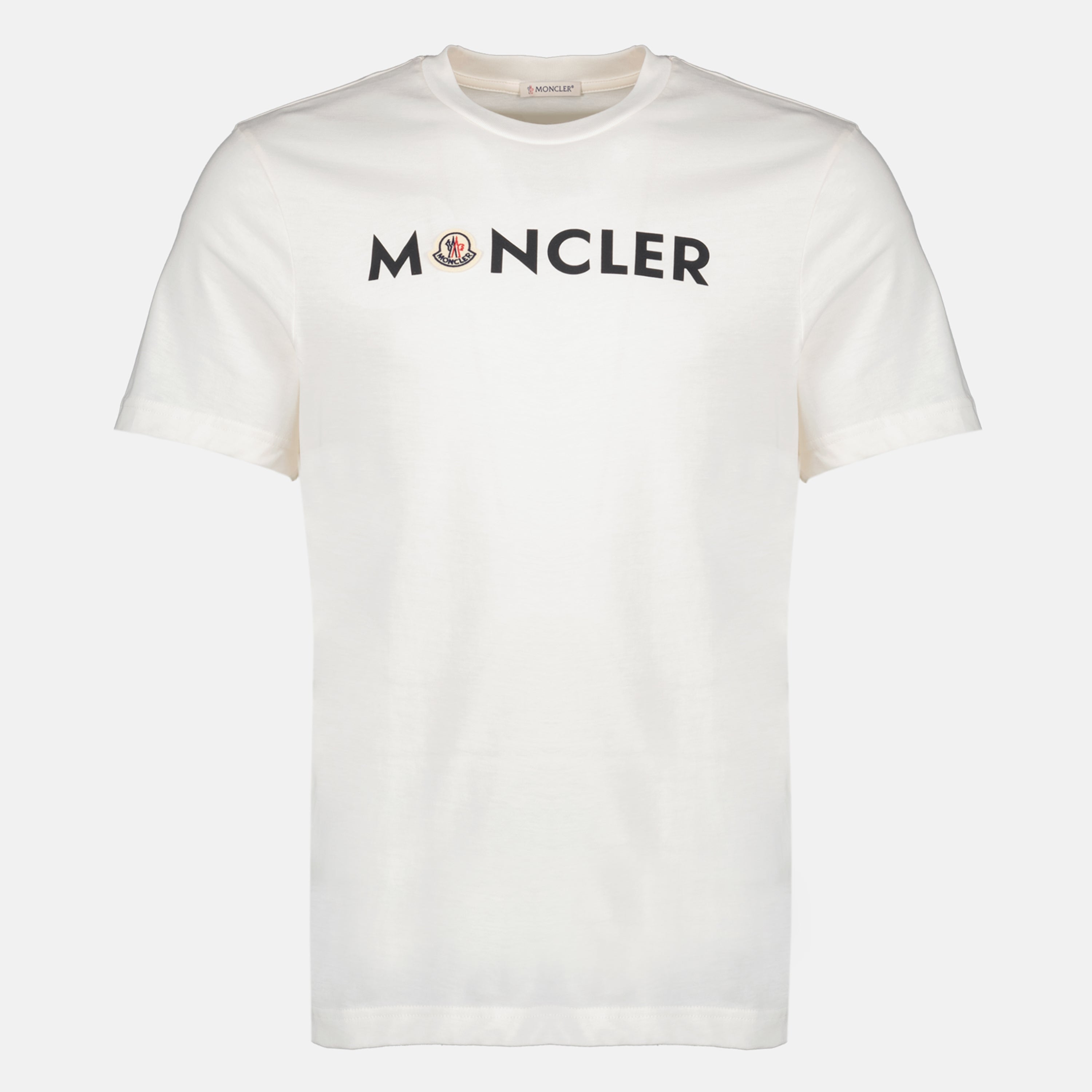 T-shirts T-shirt à logo imprimé blanc Moncler Blanc Homme