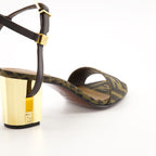 Chaussures ouvertes Sandales à talons Delfina Fendi Marron Femme