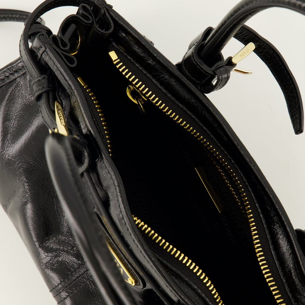 Sacs à main et épaule Mini Bonnie Leather Bag em Preto Prada Noir Femme