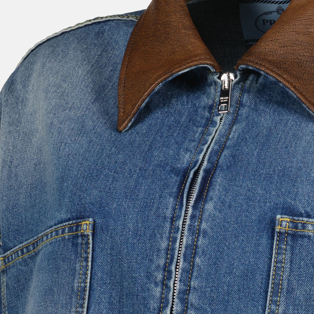 Jacken Kurze Jeansjacke Prada Blau Damen
