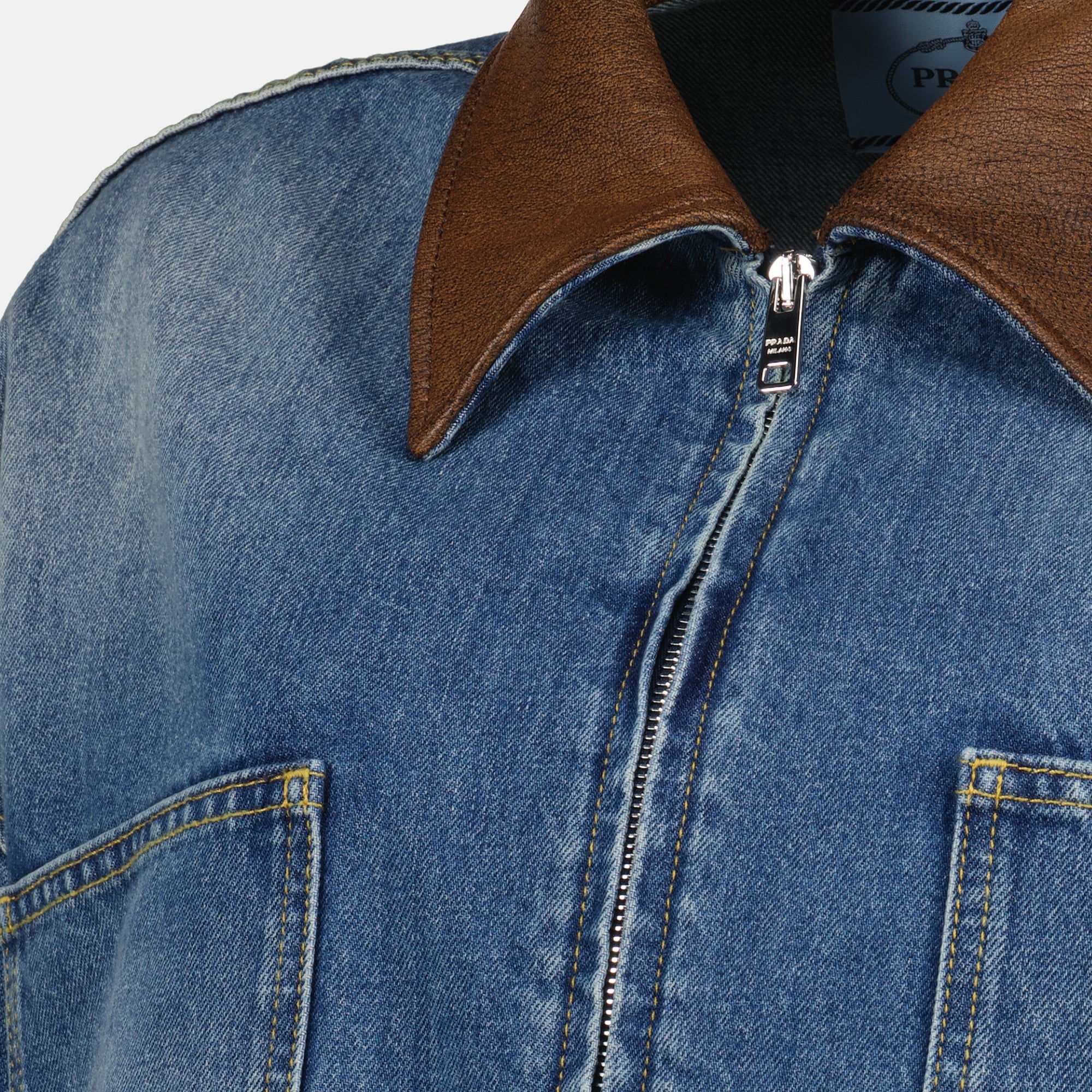 Jacken Kurze Jeansjacke Prada Blau Damen