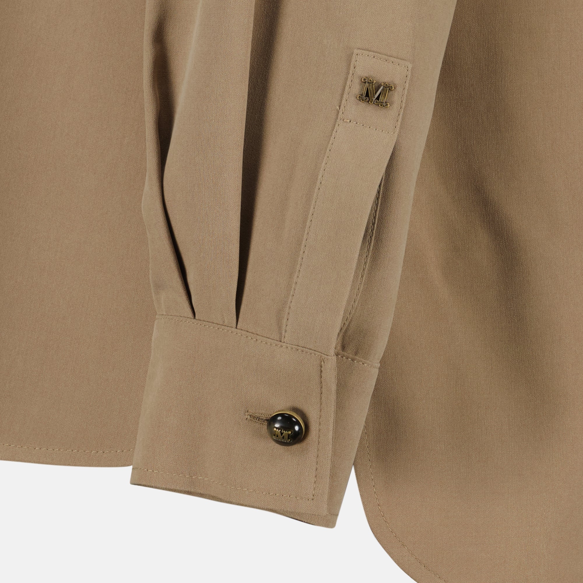Image de l'article Chemise en soie marron de la marque Max Mara pour Femme - Saison Printemps-Été 2026 - Vue détaillée_2