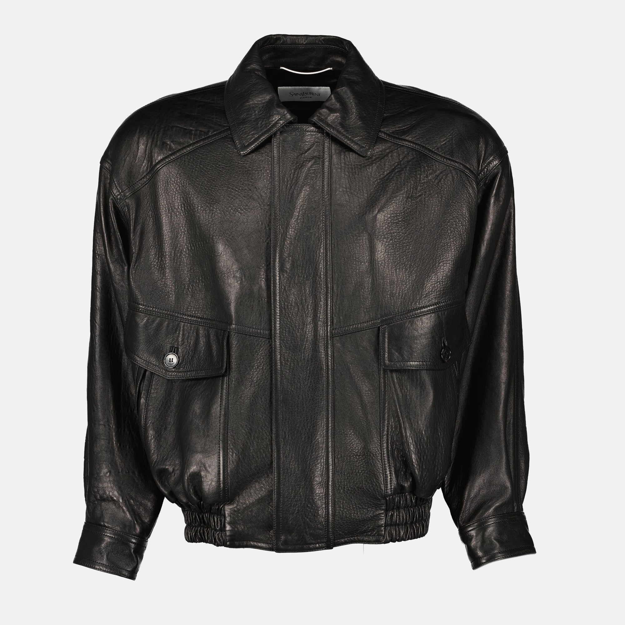 Imagem do Casaco Bomber em Couro da marca Saint Laurent para Homem - Outono-Inverno 2025 - Vista Frontal