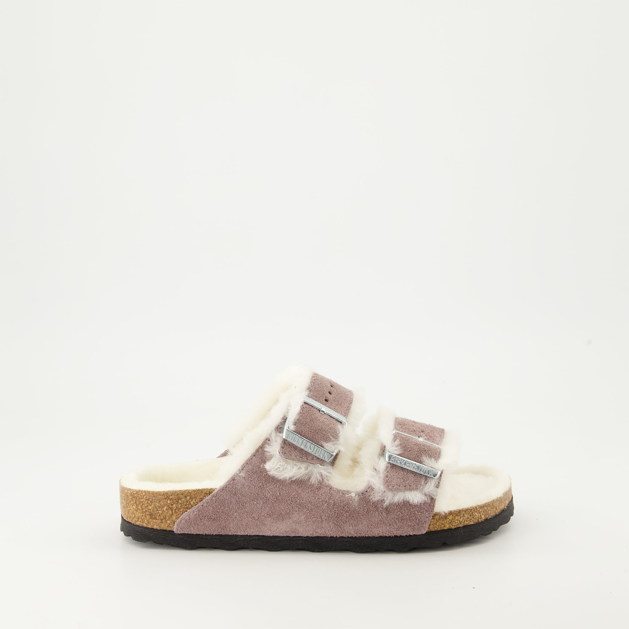 Sapatos abertos Chinelos de Pêlo Arizona Birkenstock Roxo Femme