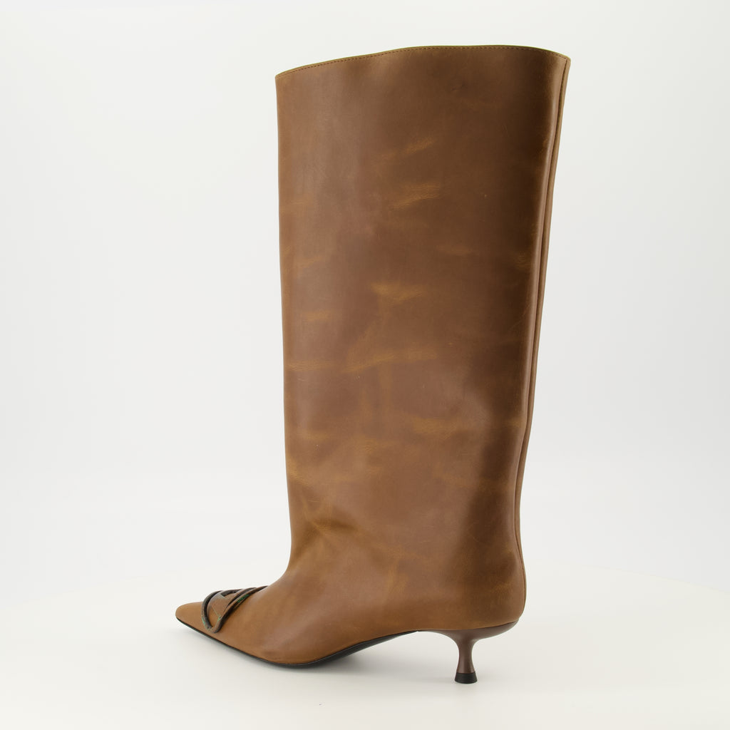 Image de l'article Bottes D-Venus de la marque Diesel pour Femme - Saison Automne-Hiver 2025 - Vue trois quarts arrière droite