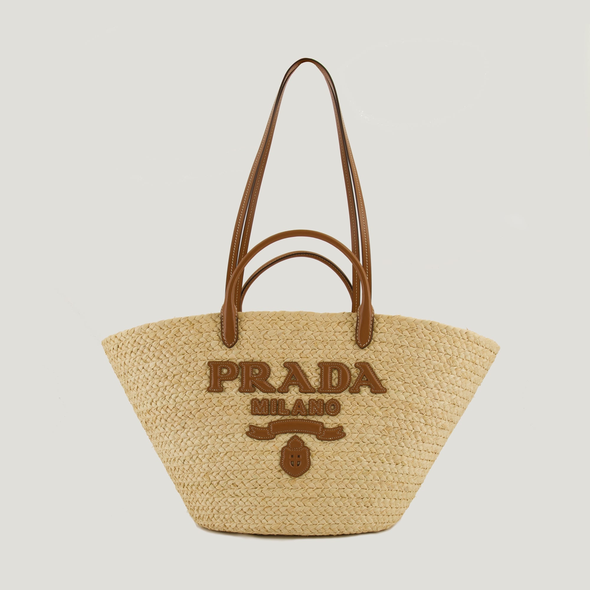 Tote bags Raffia tote bag Prada Beige Femme