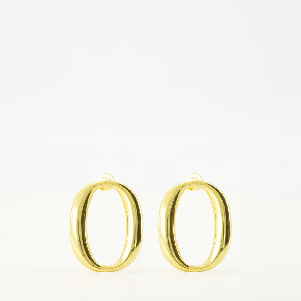 Image de l'article Boucles d'oreilles ovales de la marque Patou pour Femme - Saison Automne-Hiver 2025 - Vue de Face