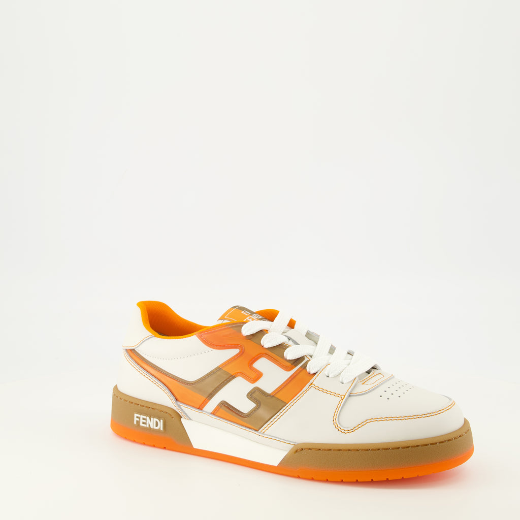 Baskets Fendi Match Orange Sneakers Fendi Orange Homme