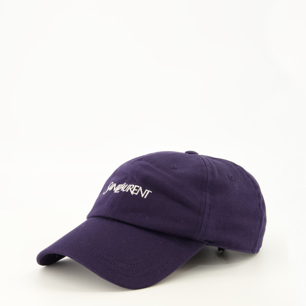 Chapeaux, casquettes et bonnets 자수 장식 네이비 블루 캡 Saint Laurent Bleu foncé Homme