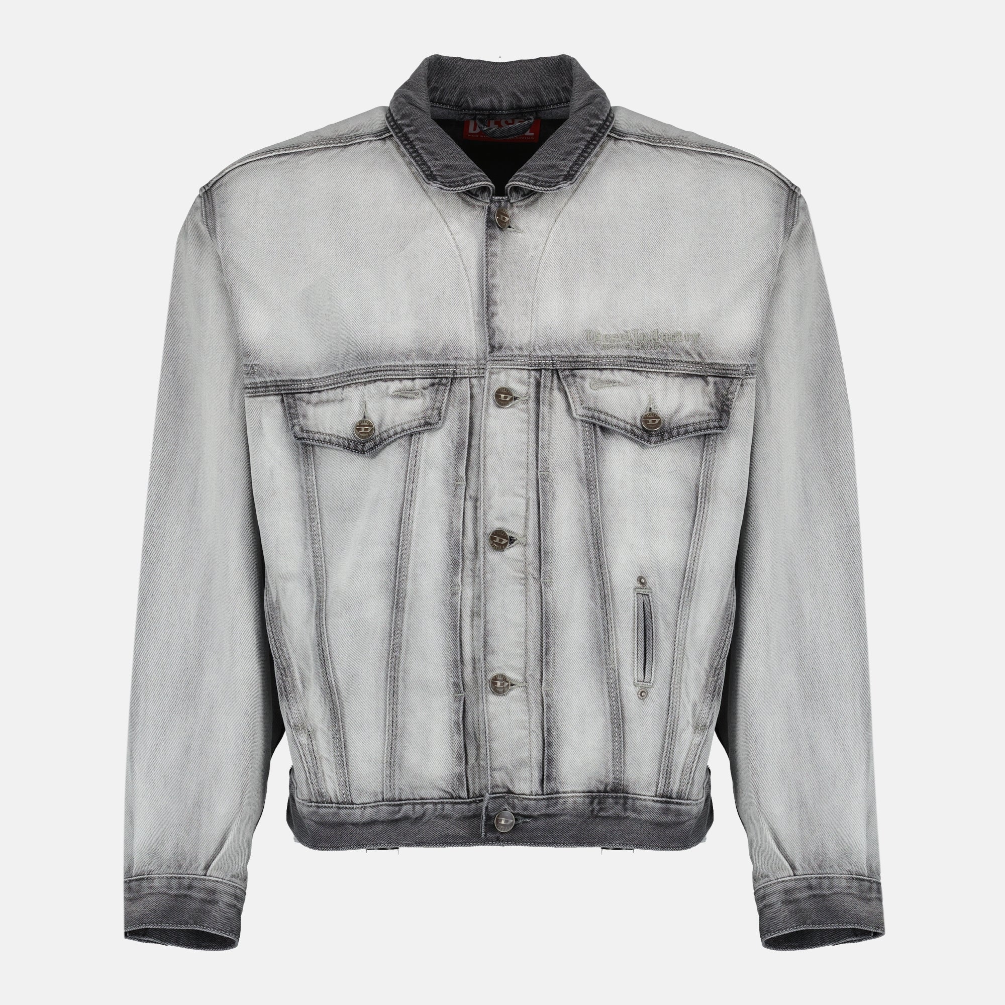 Image de l'article Veste en denim D-Denver gris de la marque Diesel pour Unisex - Saison Printemps-Été 2026 - Vue de Face