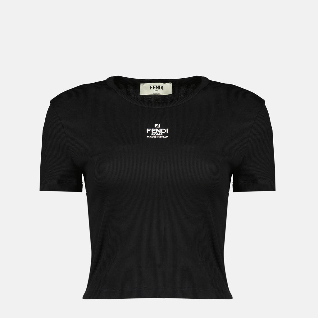 Image de l'article Haut court Fendi Roma noir de la marque Fendi pour Femme - Saison Printemps-Été 2026 - Vue de Face