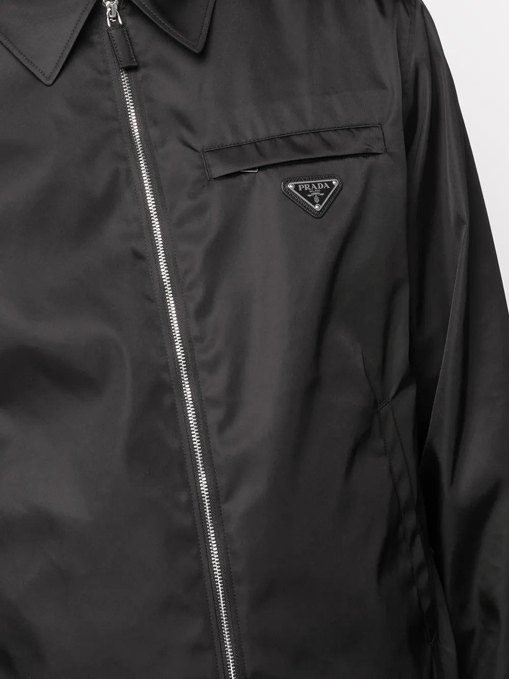 재킷 리사이클 나일론 재킷 Prada 검은색 Homme