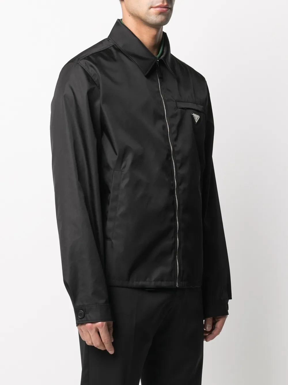 재킷 리사이클 나일론 재킷 Prada 검은색 Homme