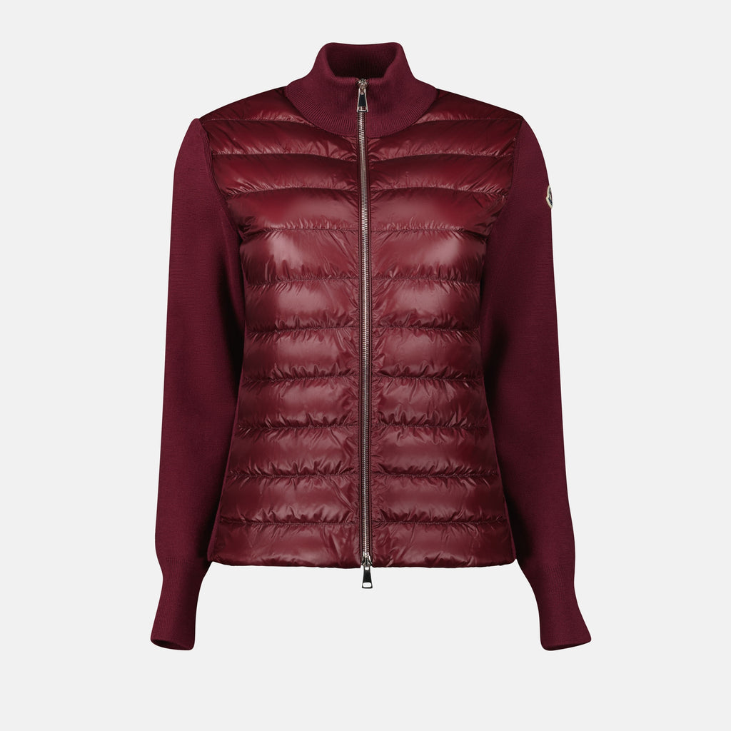 Jackets Veste bi-matière matelassé Moncler Bordeaux Femme