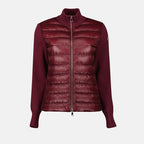 Jackets Veste bi-matière matelassé Moncler Bordeaux Femme
