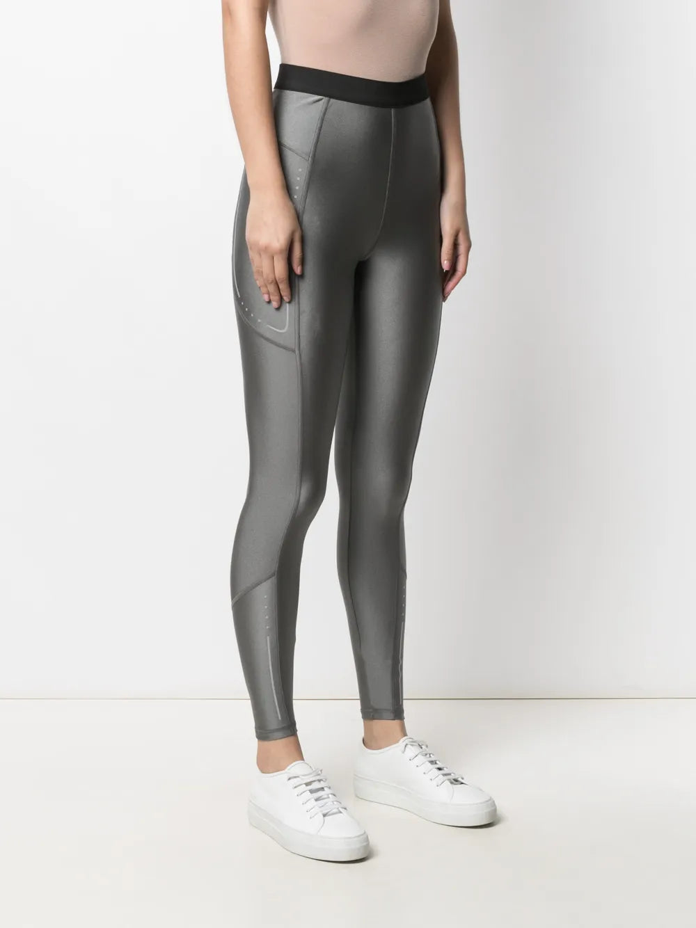 Pantalons Legging gris Moncler Gris Femme