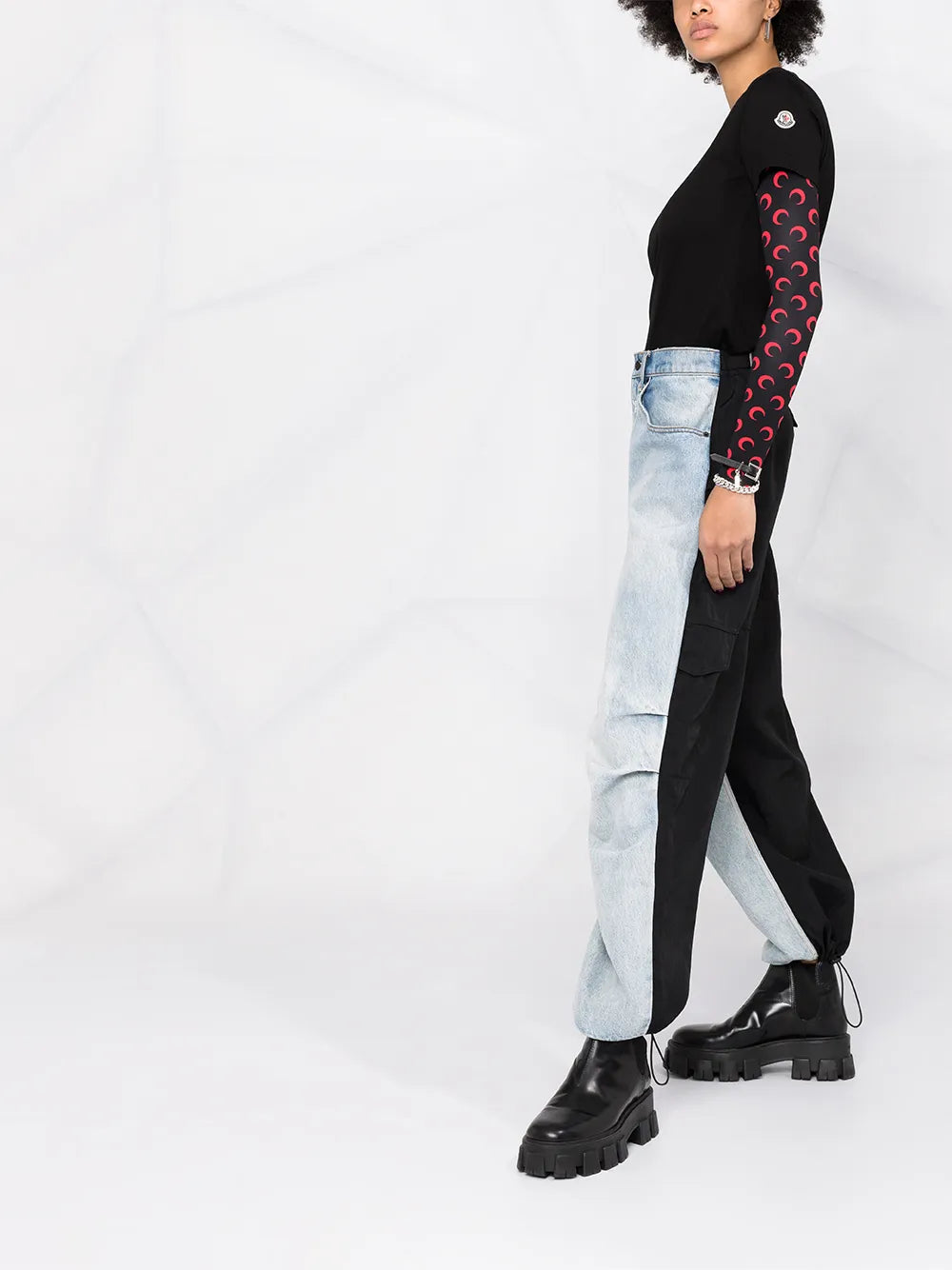 T-Shirts Logo T-Shirt Moncler Schwarz Femme