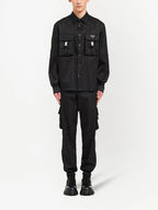 Camisas Camisa em Re-Nylon Prada Preto Homme