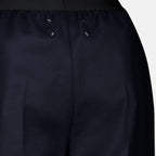 Pantalons Gerade Navy Wollhose Mm6 Bleu foncé Femme