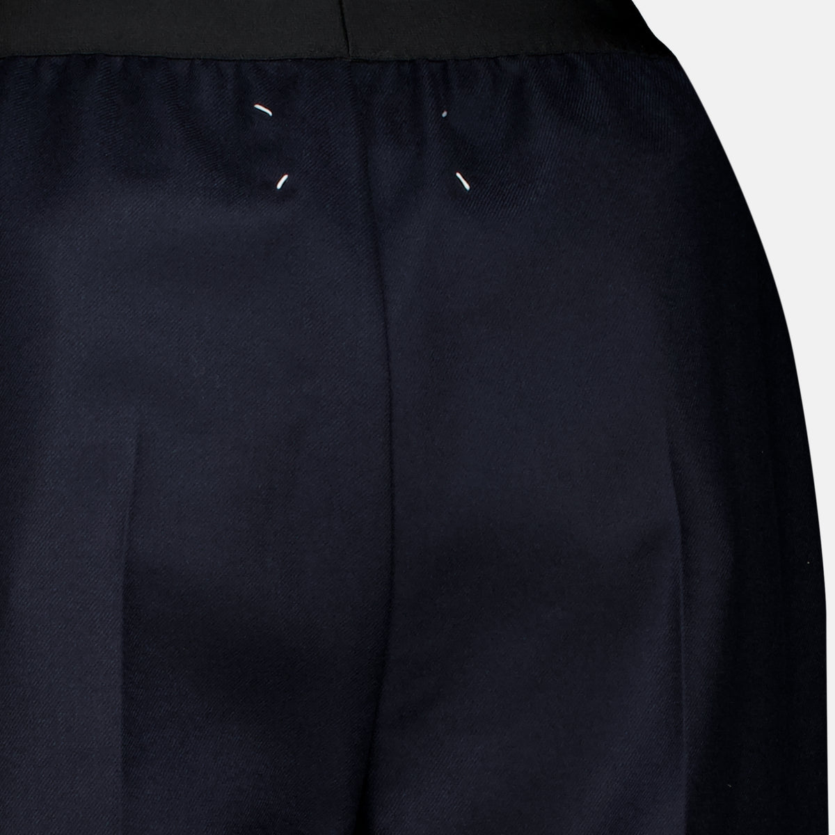 Pantalons Gerade Navy Wollhose Mm6 Bleu foncé Femme