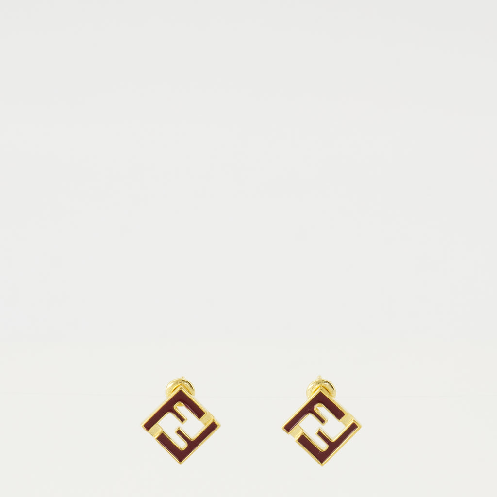 Image of the Forver bordeaux earrings from the brand Fendi for Women - Spring-Summer 2026 - Detailed View_2