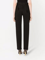 Pantalons Jean droit noir Dolce & Gabbana Noir Femme