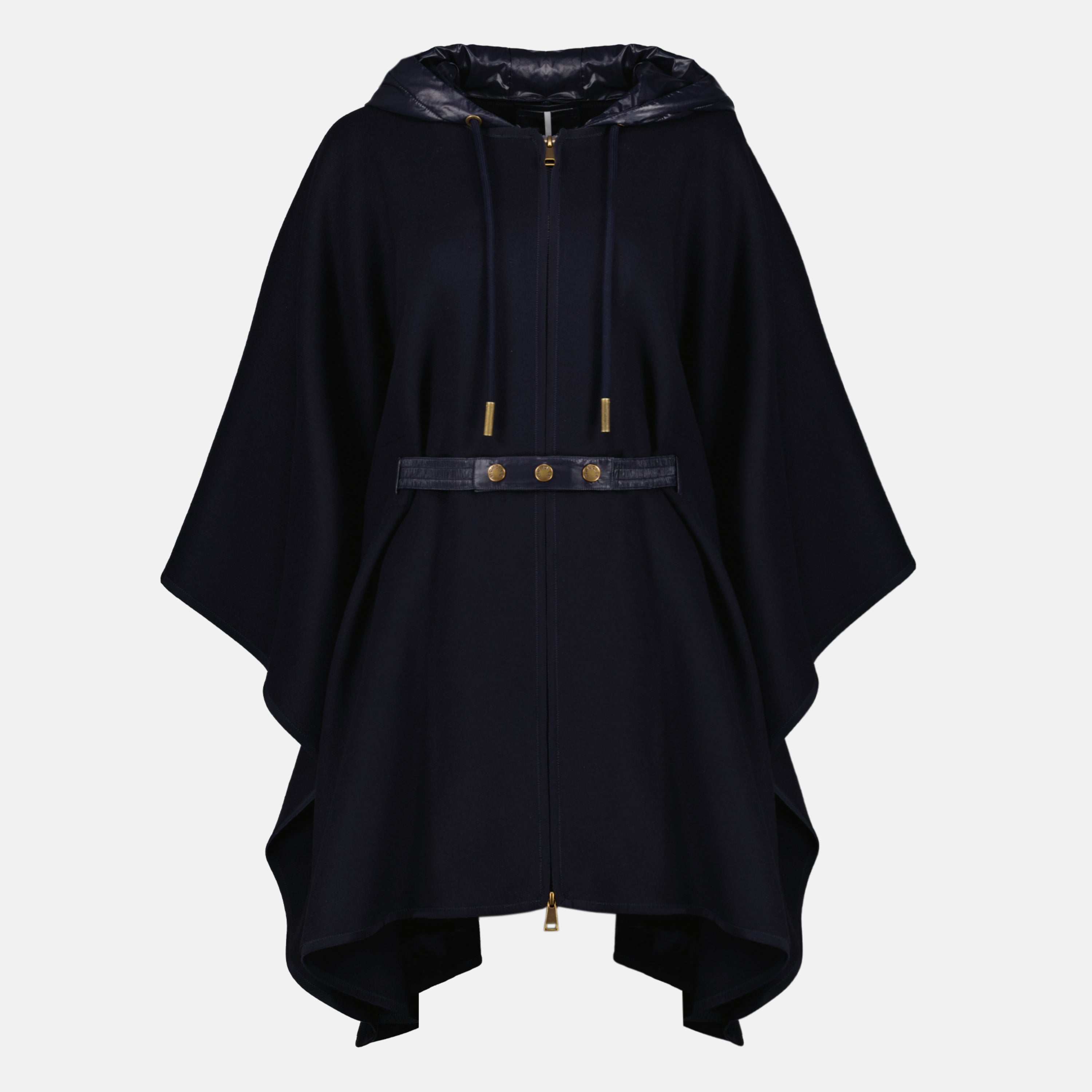 Vestes Cape en laine bleu marine Moncler Bleu foncé Femme