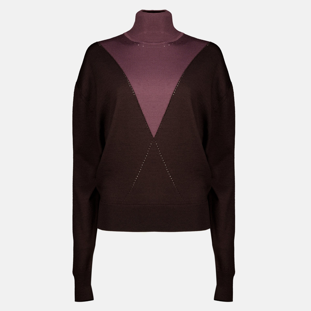 Maille Zweifarbiger Strickpullover Rabanne Marron Femme