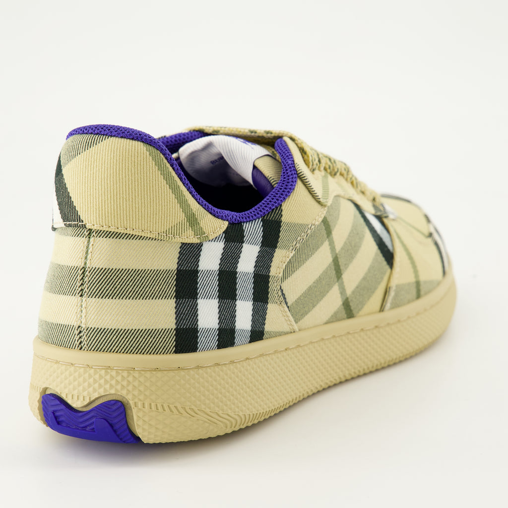 Sneakers Sneakers a scacchi Terrace Burberry Beige Femme