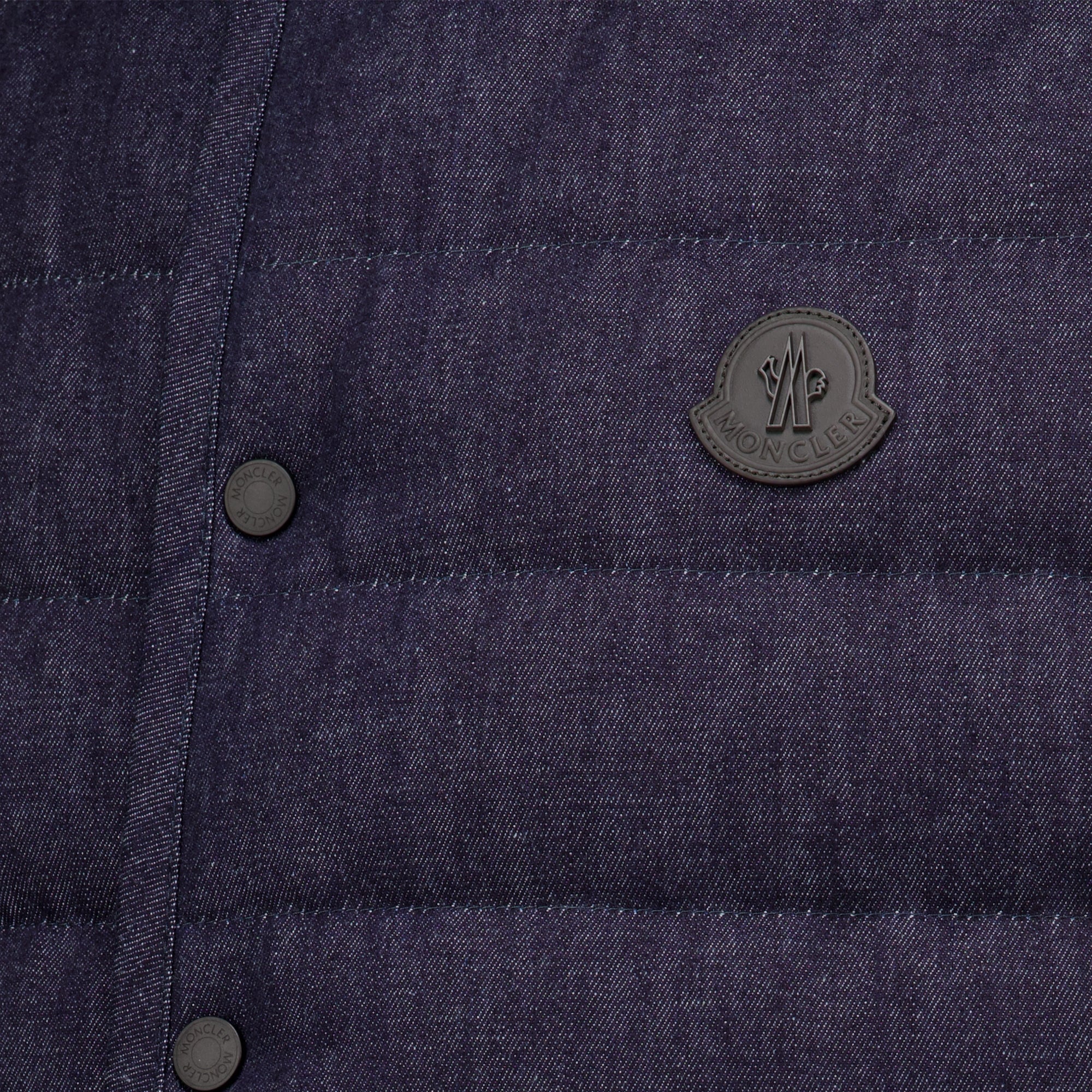 Vestes Doudoune sans manches Liorane en denim Moncler Bleu foncé Homme
