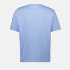 T-shirts T-shirt à logo brodé Moncler Bleu Homme