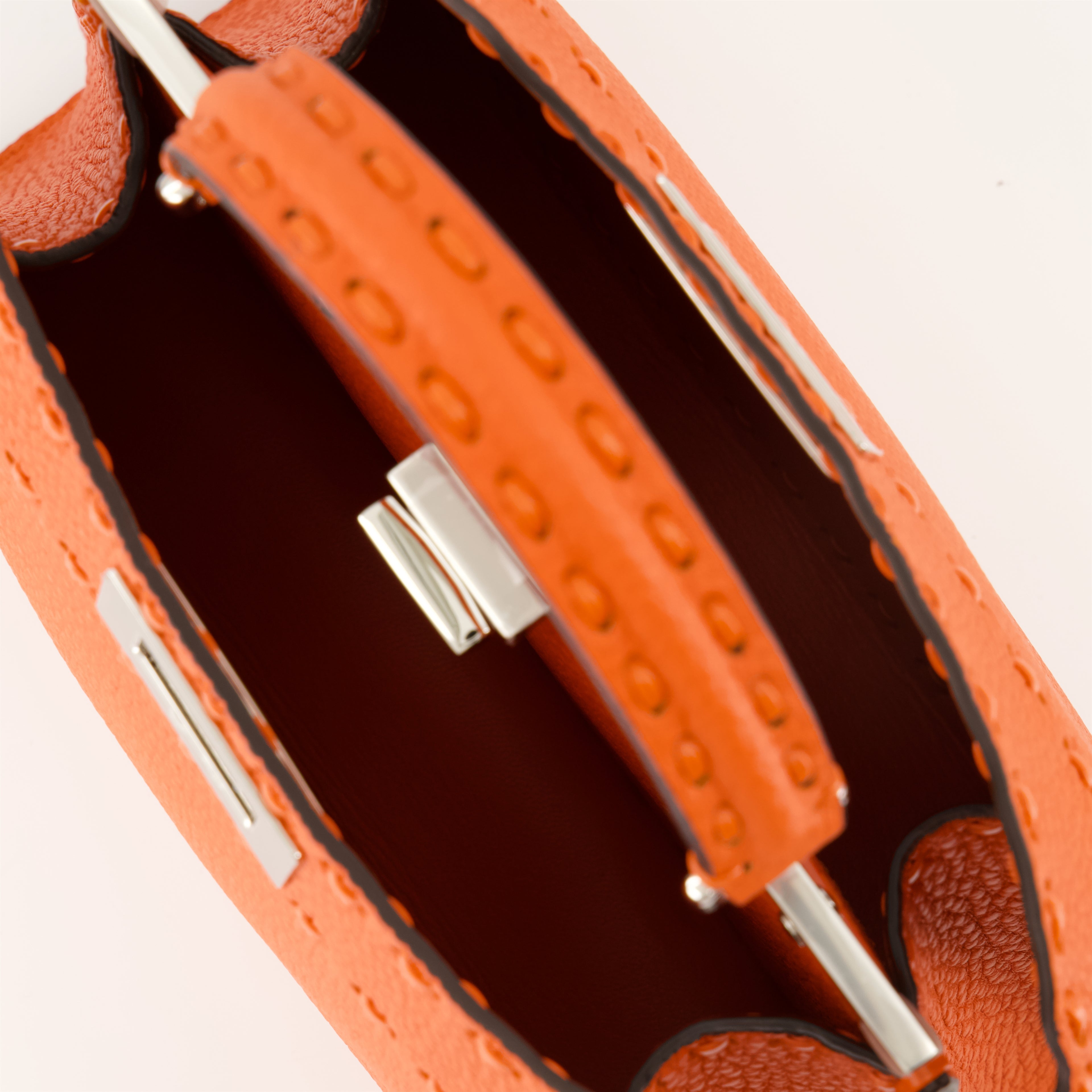 Sacs à main et épaule Sac Peekaboo ISeeU Small Fendi Orange Femme