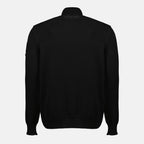 Image de l'article Cardigan zippée en coton noir de la marque Moncler pour Homme - Saison Printemps-Été 2026 - Vue de Dos