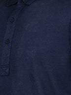 Polos Polo Sebastian en lin Orlebar Brown Bleu foncé Homme