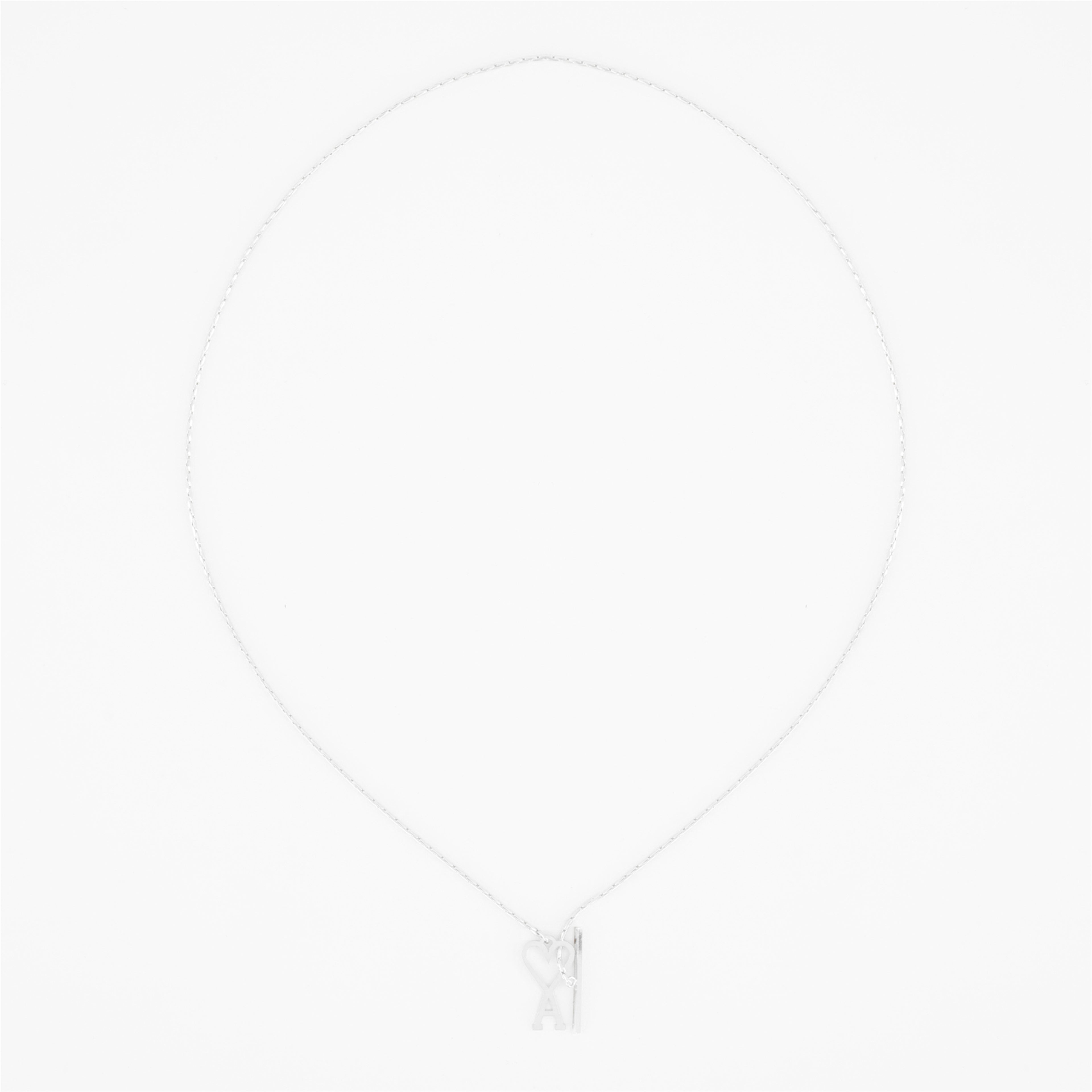 Image de l'article Collier AMI de coeur argenté de la marque Ami PARIS pour Unisex - Saison Printemps-Été 2026 - Vue de Face