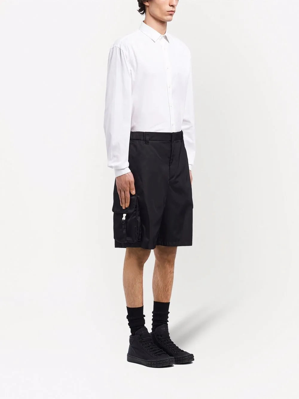 Shorts Short cargo em Re-Nylon Prada Preto Homme