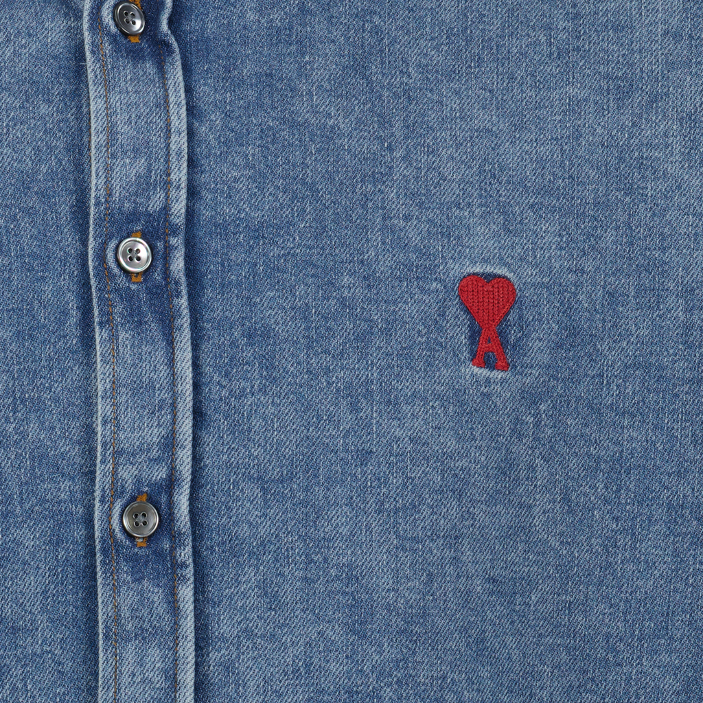 Camisas Chemise en coton Ami PARIS Azul Unissex