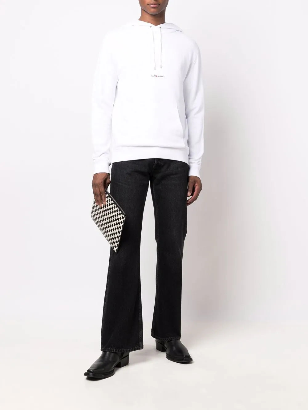 Felpe Felpa con Logo Saint Laurent Bianco Homme