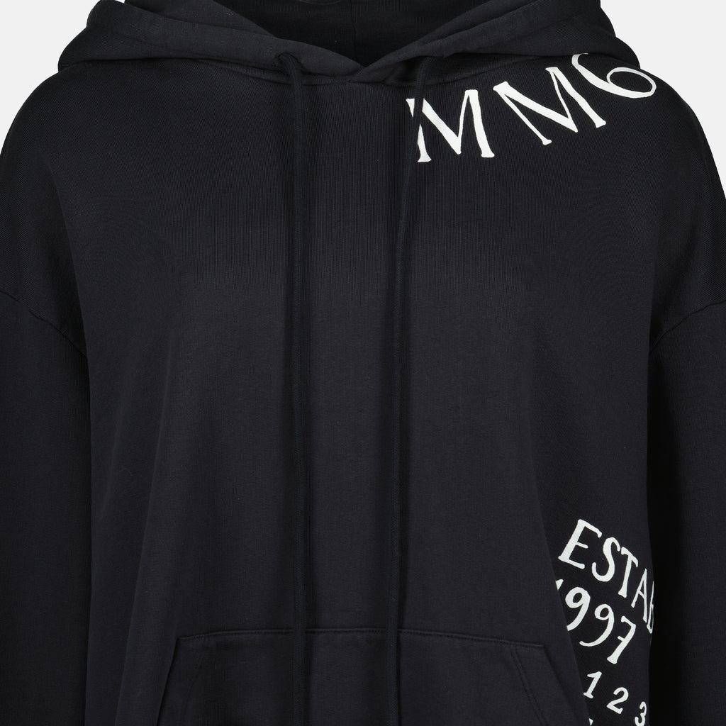 Sweatshirts Numeric Hoodie Mm6 Schwarz Femme