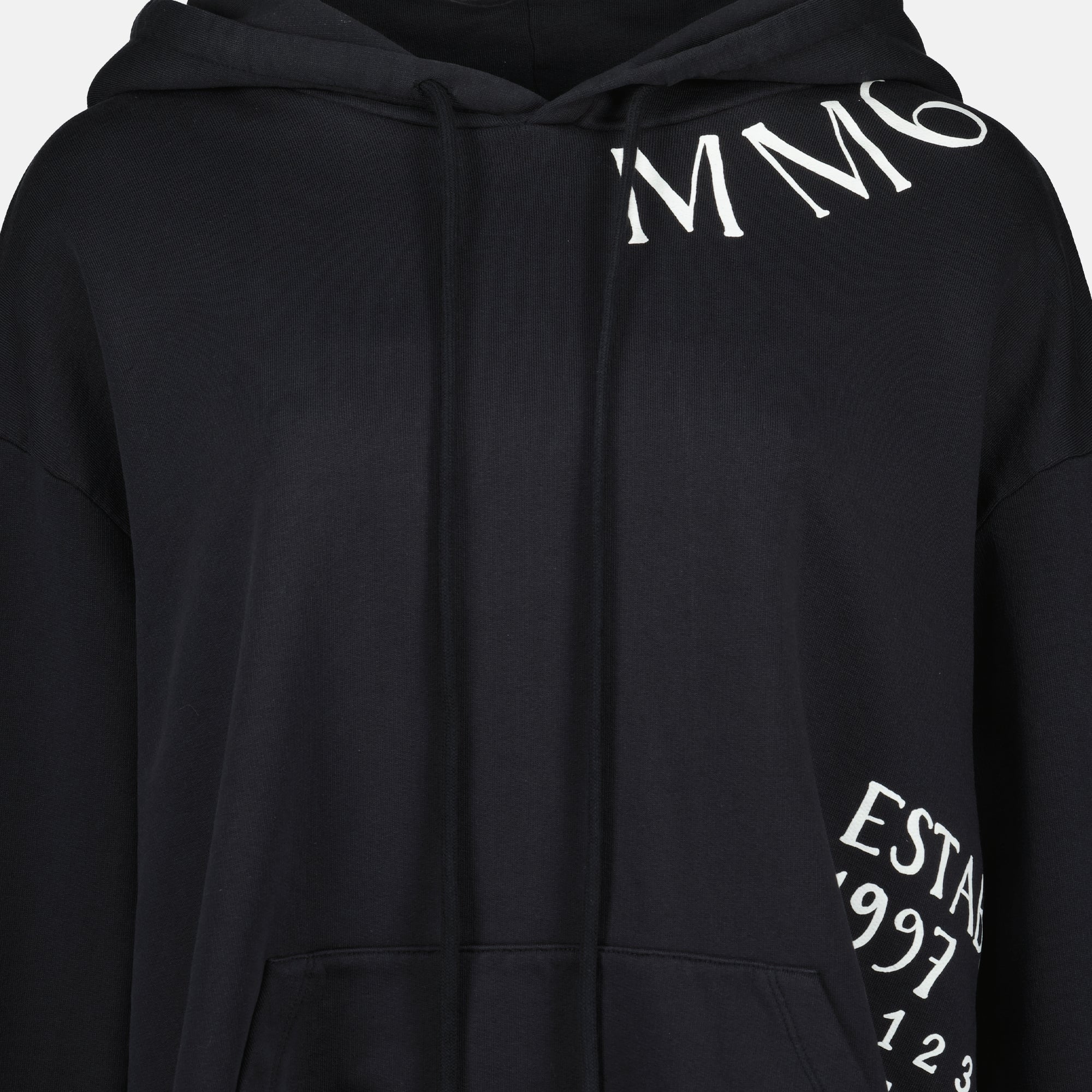Sweatshirts Numeric Hoodie Mm6 Schwarz Femme