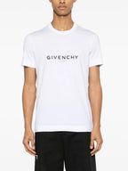 T-Shirts Invertiertes Logo T-Shirt Givenchy Weiß Homme
