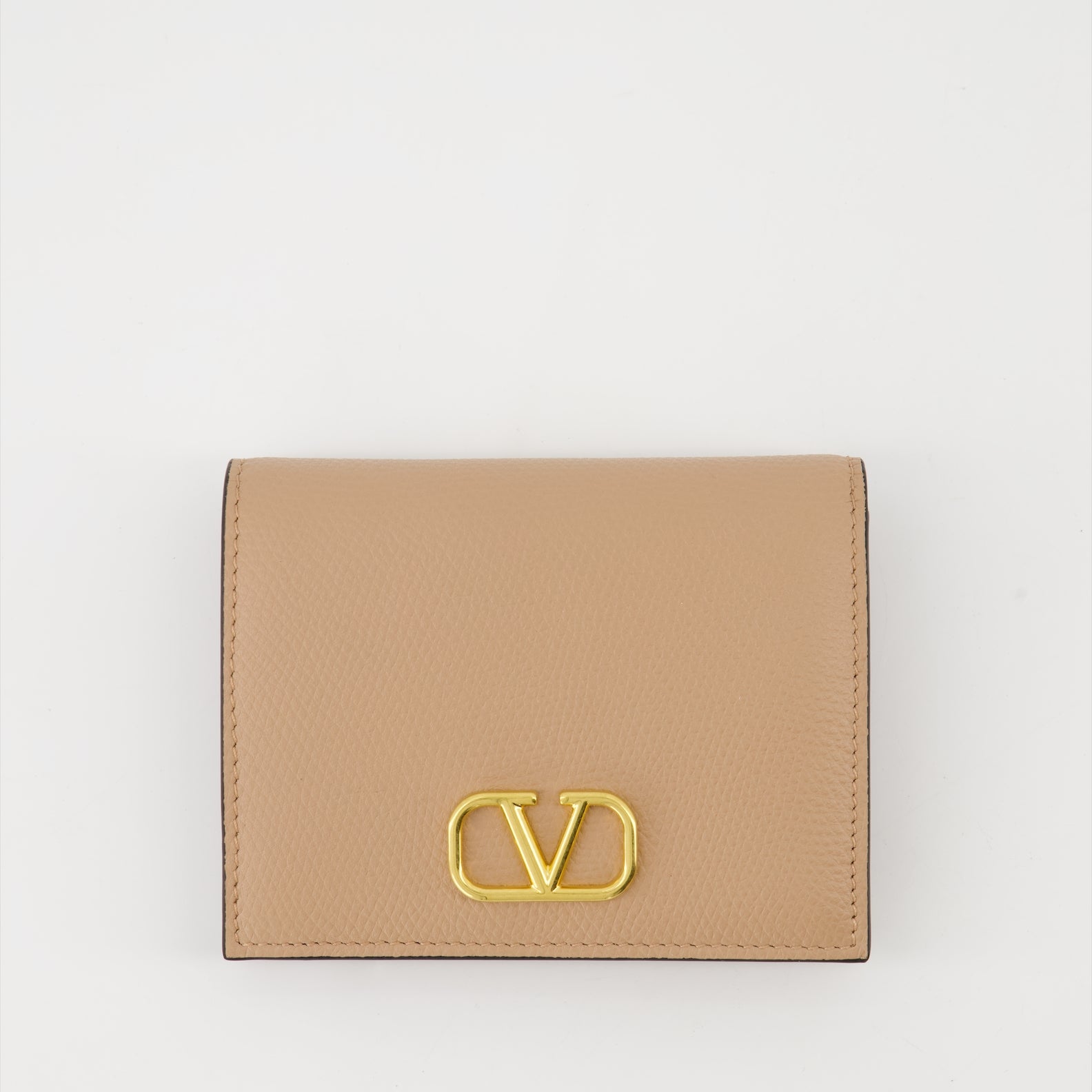 スモールレザーグッズ VLogo シグネチャー ウォレット Valentino Garavani ベージュ Femme