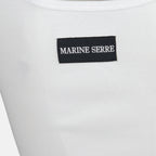 Robes Abito lungo bianco in cotone Marine Serre Blanc Femme