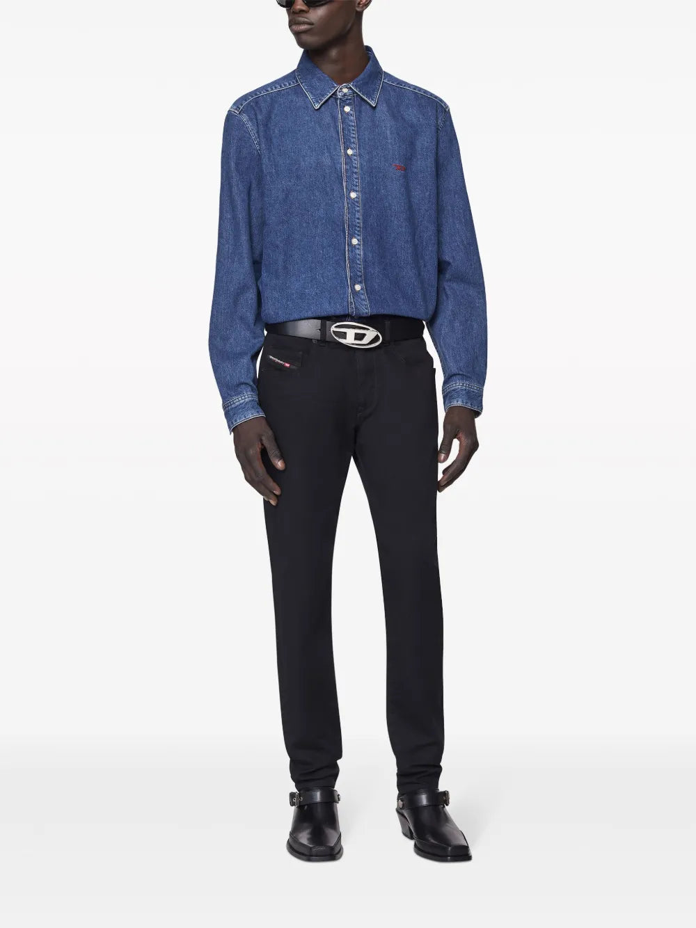 Pantalons Jean slim 2019 D-strukt Diesel Noir Homme