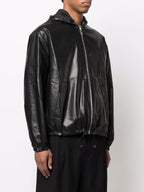 コート レザーボンバー Prada 黒 男