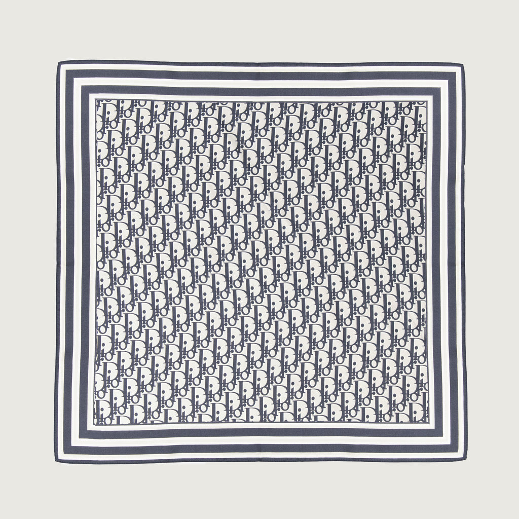 Écharpes, foulards et gants Carré de soie Oblique Dior Bleu Homme