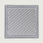Écharpes, foulards et gants Carré de soie Oblique Dior Bleu Homme