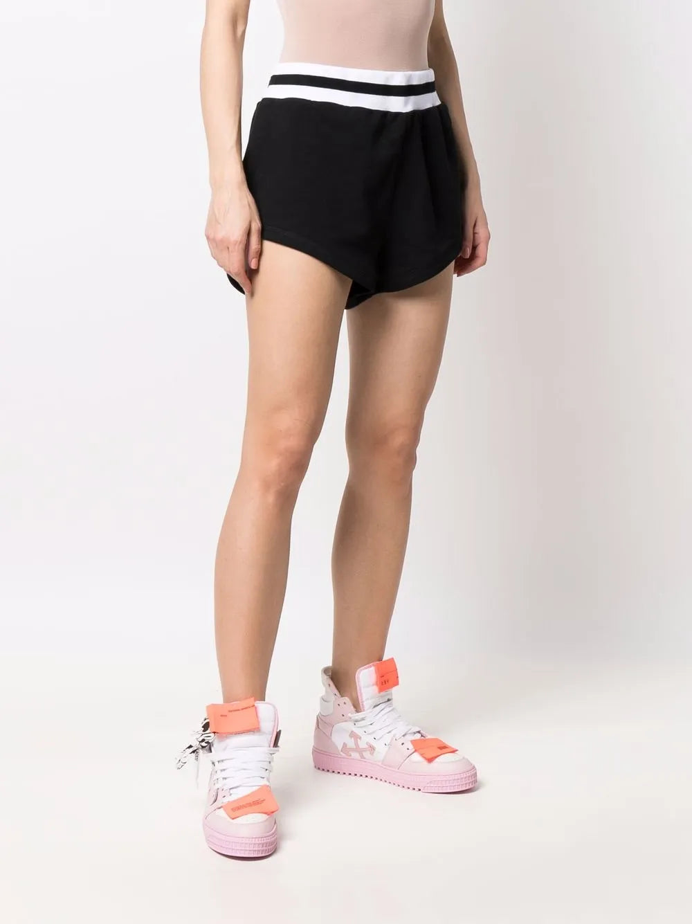 Shorts Baumwollshorts MSGM Schwarz Femme