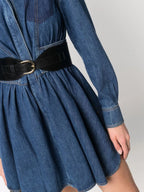 Vestidos Vestido de Denim Alexander McQueen Azul escuro Femme
