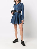 Vestidos Vestido de Denim Alexander McQueen Azul escuro Femme